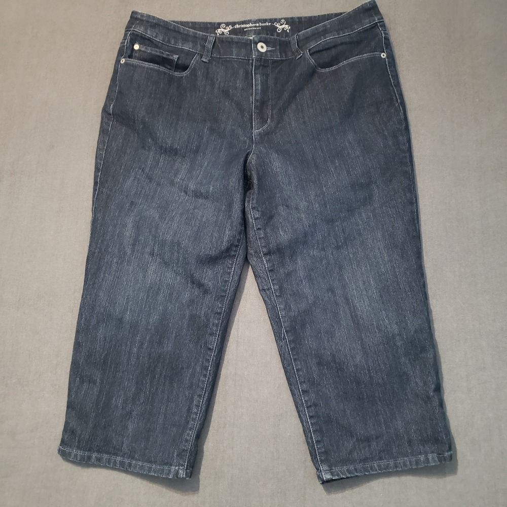 Christopher & Banks Indigo Denim Capri Pants